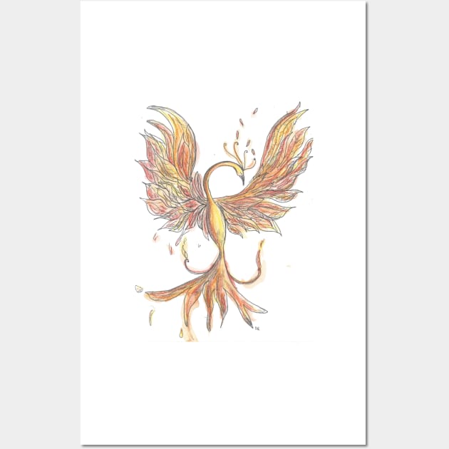 Phoenix illustration Wall Art by DebTheZeb